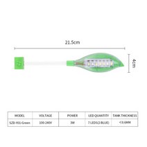 빔프로젝터렌탈 특수조명 업소용수족관 3W USB 수족관 빛 미니 클립 수생 식물 LED 장식 조명 램프 작은 물고기 탱크 거북이, [01] Green