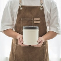 [리빙펀스] 음식물 쓰레기통 스텐 진공 가정용 스테인리스, 아이보리
