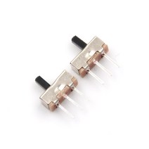 오토바이 부품 10pcs 인터럽터 On-off 미니 슬라이드 스위치 SS12D00 3pin 1P2T 2 토글 핸들 길이: 3MM 고, 한개옵션0