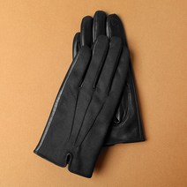 디카운티 남자 겨울 브라운 블랙 herringbone 배색 모직 울 스마트 터치 장갑 손바닥 양가죽 정장 캐주얼 패션 보온 방풍 방한