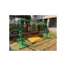 구름사다리 야외 공원 운동기구 학교운동장 철봉 기구, 육군 녹색 3m 길이 1.3~2.0 높이