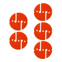 팩 5 범용 수중 스쿠버 다이빙 다이버 난파선 동굴 다이브 라운드 라인 마커 교체 액세서리, Orange