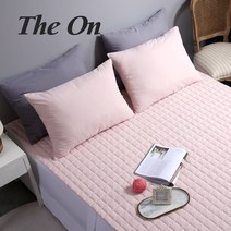 더온 모던데이 미끄럼방지+고정밴딩형 침대패드, 라이트핑크