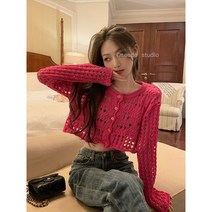 볼레로 가디건 숏 아우터 꾸안꾸 유니크 캐주얼 여성