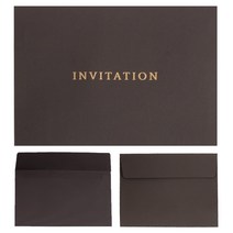 페이퍼포레스트 초대장 초청장 봉투 20매 invitation 웨딩카드 엽서, INVITATION(195X145)초콜릿색-20매CP