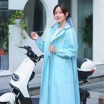 소원 하나 오토바이 자전거 라이딩 우비 고급 여성 성인 레인코트 EVA 안면 가리개 가방형