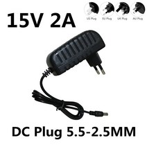 마샬 스톡웰 휴대용 블루투스 스피커용 15 V 2A 2000MA AC DC 어댑터 전원 공급 장치 충전기 볼트, 03 UK, 01 15V 2A DC 5.5-2.5MM