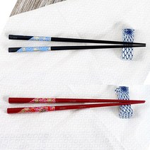일제 슬래쉬 나무젓가락 천연목 꽃무늬 일식 뾰족한 가는 저분 찹스틱 이자카야 2칼라, 레드 (1모)