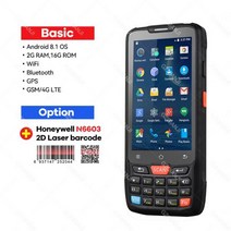 POS기 멀티 리더기 카드 견고한 PDA 터미널 안드로이드 POS 4G Wifi NFC BT 1D 2D QR 6603 창고, 2D HoneyN6603_AU