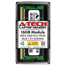A-Tech 16GB DDR4 2400 MHz SODIMM PC4-19200 PC4-2400T CL17 2Rx8 Non-ECC 노트북 RAM 메모리 모듈, 4GB