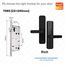 스마트자물쇠 와이파이지그비블루투스 앱 전자 지문 디지털 도어 잠금 암호 카드 홈 보안, [21] 22 240 7085