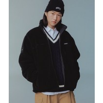 COVERNAT 리버시블 쉐르파 집업 자켓 블랙 186546