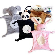 국민 애착 인형 신생아 아기동물 수면 납작 코끼리 유아 선물 토끼 인형, 여아2종랜덤