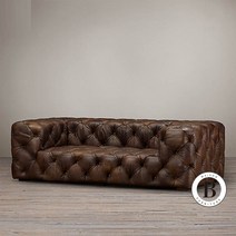 체스터필드 쇼파 인테리어 스타일 PU 인조가죽 소파 1인용 2인용 3인용 MJB S-079, 1