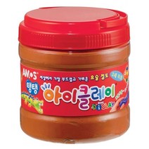 문구랑만들기랑 아모스 클레이 아이클레이 버킷 400g 10가지색상, 갈색