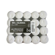 이케아 글림마 미니향초 4시간연소 100개 한세트 3중 안전포장, 3세트, 무향