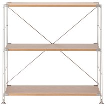 무인양품 MUJI 떡갈나무 SUS선반 세트 와이드 860mm, 내추럴
