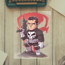 어린이 옷 스티커를위한 Cartoon Punisher DIY 패치, 330