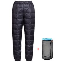 SUNFC 초경량 오리털 패딩 바지 낚시복 우주복 방한복 겨울 따뜻한 방한 일자핏 기모면바지 빅사이즈 베이지색 편한 스판 치노팬츠 풀지퍼형 초경량 거위털 우모 패딩 백패킹