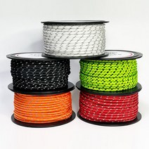 IORDIZ 텐트 타프 빛반사 스트링 6mm x 30M, [레드] 6mmX30M