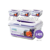 글라스락 퍼플에디션 밀폐용기 김치맛 지킴이 핸디형 2.7L, 2세트, 2.7L/직사각핸디(2.3.kg)4개