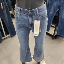 [잠뱅이] 봄신상품*여)오비안밴드 사선 시계포켓 솔트워싱 와이드청바지AN1DTG270