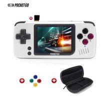 포켓고 휴대용 레트로 게임기 멀티 에뮬레이터 게임기 300+게임 기본탑재 추가 다운로드 가능, 기본 패키지+휴대용 가방