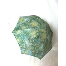 일본제 고급 우산 양산 맑은 겸용 우산 고급 면감 떫은 염색 UV 케어 가공 47cm 짧은 우산 여성 우산 (그린)