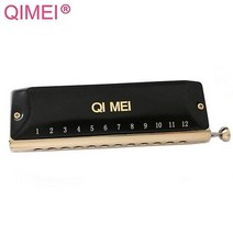 qimei chromatic harmonica 12 홀 하프 입 오르간 악기 abs 빗 key of c 전문 악기 qi mei 1248, 협력사, QM12A-5