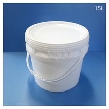 원형밀폐용기15L 백색 P고리 바케스 벌크통 낱개