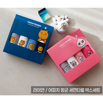 카카오프렌즈 세면타월 100g 면사 4종 세트, 어피치, 4개