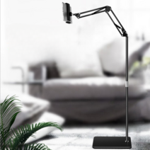 올팜 스마트폰 키다리 거치대 170cm 높이조절 가능, 매트블랙, 1개