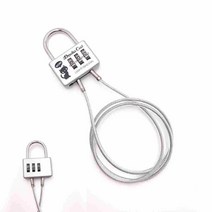 도난방지 메탈 와이어 락 자전거 전동킥보드 번호키 자물쇠 번호키 체인, 단품, 단품