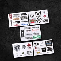 MS 택티컬 브랜드 로고 스티커 5종 세트, 혼합색상, 1세트