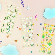 꽃 스티커 꽃스티커 봄꽃 자연 네추럴 감성 다꾸 꾸미기, 튤립