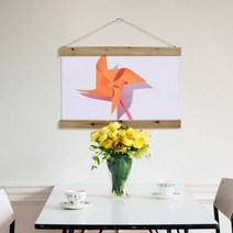 아트박스/꾸밈 ck542-우드스크롤_60CmX40Cm-바람개비에꿈을싣고