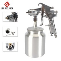 RP HVLP 중력식 스프레이건 에어 페인트 2.5mm-4mm 노즐 중력 에어브러시 자동차 페인팅, 4mm