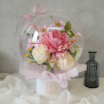 수비니샵 레터링꽃풍선 풍선꽃다발 레터링풍선 졸업 생일 생신 환갑 칠순 어버이날카네이션 선물 생일파티풍선, 14. 클라마티스 작약, 원형화분형, 추가상품없음