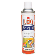 럭키 락카스프레이 형광락카 페인트 윤활방청제 녹방지스프레이 형광도료 칼라락카, 주황, 420ml, 1개