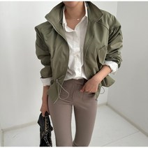 베이시코 / 루즈핏 스트링 후드야상점퍼