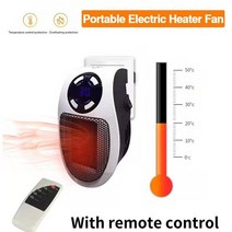 전기 히터 휴대용 airheater 팬 플러그 인 벽 방 난방 스토브 미니 가정용 라디에이터 3gear 조정 홈 침실, 리모콘으로, 유럽 ​​연합