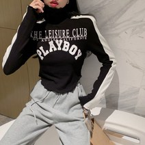 Momolatti 딜라이 크롭티 목폴라 긴팔티