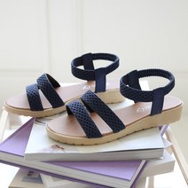 베니바니 컬러풀 스트랩 샌들 여름 스판 신발