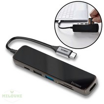 milovhi 6in1 usb c타입 c to hdmi 케이블 카드리더기 멀티 허브 젠더 포트