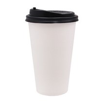 16온스 종이컵+검정개폐뚜껑 100개 테이크아웃컵세트, 단품, 단품