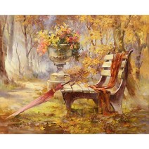 votgl diy 그림그리기 크리스마스 diy 유화 생산 40*50cm, 67 가을