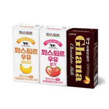 롯데 파스퇴르 우유 가나초콜릿 190mlx24입, 단품, 단품