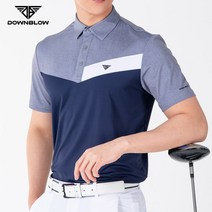 다운블로우 남성골프웨어 반팔티셔츠 그레이 네이비, M95, 상세페이지 참조3