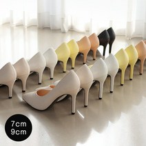 [바닐라슈] 히트닌 슬림 V컷 쿠션 베이직 펌프스(7cm 9cm)