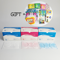 대한위재 덴탈마스크 소형 귀편한 일회용 어린이 마스크 식약처허가 의약외품, 소형-블루